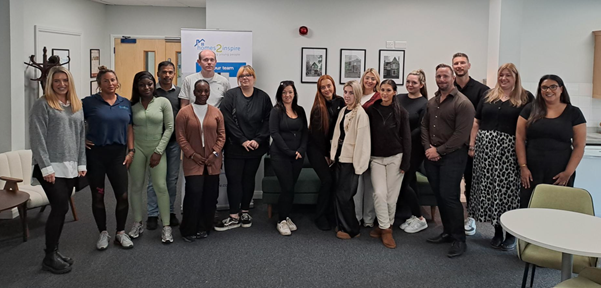 Meeting the new recruits as part of their Safe and Sound training during their induction.